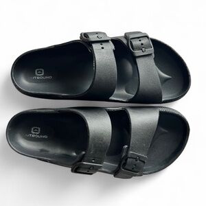 Outbound Womens Black Outdoor Camping Plastic Casual Slide Sandals Size 8